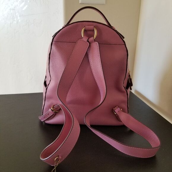 Coach Pink Leather Backpack - Picture 5 of 10